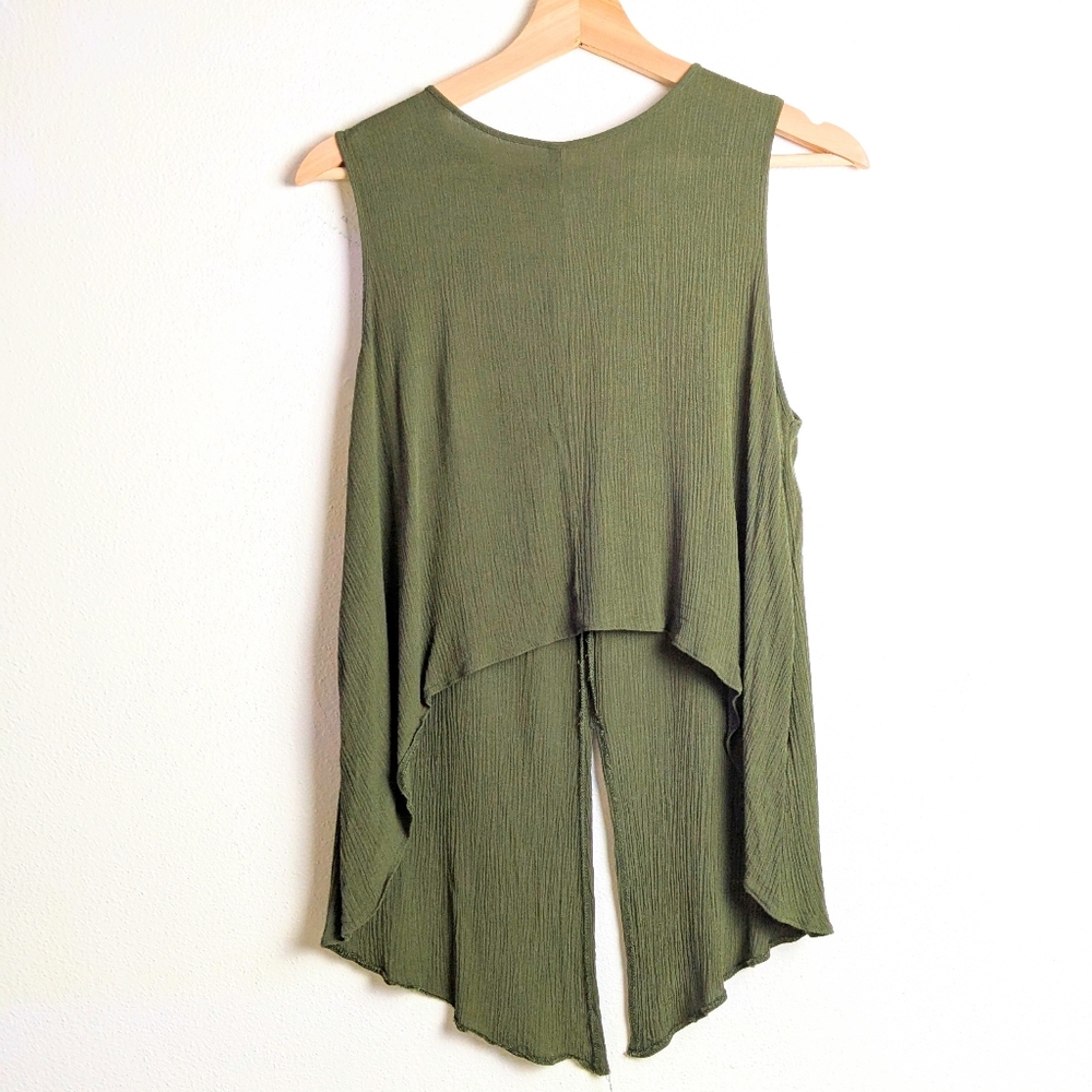 Asos Olive Green Cropped Top Size 6